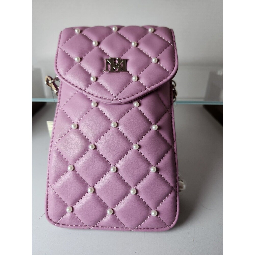Badgley Mischka Phone Case with Pearl Straps And Card Holder